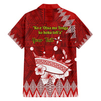 Personalised Tonga King Tupou I Day Family Matching Summer Maxi Dress and Hawaiian Shirt Tongan Ngatu Pattern With Crown - Wonder Print Shop