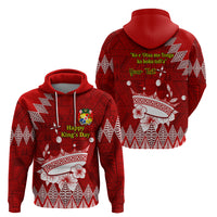 Personalised Tonga King Tupou I Day Hoodie Tongan Ngatu Pattern With Crown - Wonder Print Shop