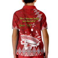 Personalised Tonga King Tupou I Day Kid Polo Shirt Tongan Ngatu Pattern With Crown - Wonder Print Shop