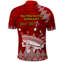 Personalised Tonga King Tupou I Day Polo Shirt Tongan Ngatu Pattern With Crown - Wonder Print Shop