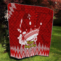 Personalised Tonga King Tupou I Day Quilt Tongan Ngatu Pattern With Crown - Wonder Print Shop