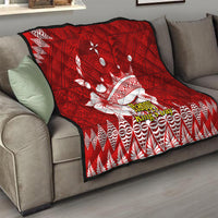 Personalised Tonga King Tupou I Day Quilt Tongan Ngatu Pattern With Crown - Wonder Print Shop