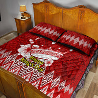 Personalised Tonga King Tupou I Day Quilt Bed Set Tongan Ngatu Pattern With Crown - Wonder Print Shop