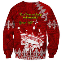 Personalised Tonga King Tupou I Day Sweatshirt Tongan Ngatu Pattern With Crown - Wonder Print Shop