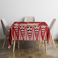 Personalised Tonga King Tupou I Day Tablecloth Tongan Ngatu Pattern With Crown - Wonder Print Shop