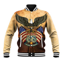 Route 66 Highway United States Baseball Jacket Mother Road Happy 100th Anniversary Proud - Wonder Print Shop