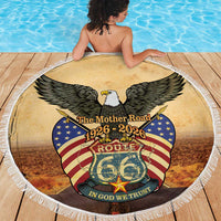 Route 66 Highway United States Beach Blanket Mother Road Happy 100th Anniversary Proud - Wonder Print Shop