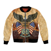 Route 66 Highway United States Bomber Jacket Mother Road Happy 100th Anniversary Proud - Wonder Print Shop