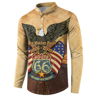 Route 66 Highway United States Button Sweatshirt Mother Road Happy 100th Anniversary Proud - Wonder Print Shop