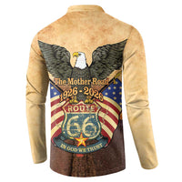Route 66 Highway United States Button Sweatshirt Mother Road Happy 100th Anniversary Proud - Wonder Print Shop