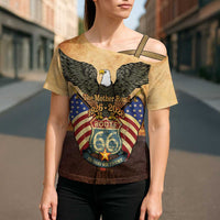 Route 66 Highway United States Cross Shoulder Shirt Mother Road Happy 100th Anniversary Proud - Wonder Print Shop