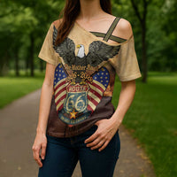 Route 66 Highway United States Cross Shoulder Shirt Mother Road Happy 100th Anniversary Proud - Wonder Print Shop