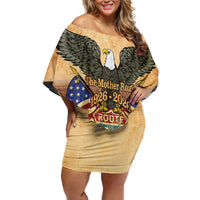 Route 66 Highway United States Family Matching Off Shoulder Short Dress and Hawaiian Shirt Mother Road Happy 100th Anniversary Proud - Wonder Print Shop