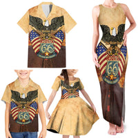 Route 66 Highway United States Family Matching Tank Maxi Dress and Hawaiian Shirt Mother Road Happy 100th Anniversary Proud - Wonder Print Shop
