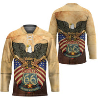 Route 66 Highway United States Hockey Jersey Mother Road Happy 100th Anniversary Proud - Wonder Print Shop