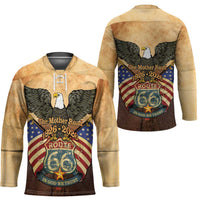Route 66 Highway United States Hockey Jersey Mother Road Happy 100th Anniversary Proud - Wonder Print Shop