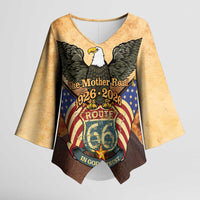 Route 66 Highway United States Kimono Sleeve Blouse Mother Road Happy 100th Anniversary Proud - Wonder Print Shop
