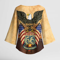 Route 66 Highway United States Kimono Sleeve Blouse Mother Road Happy 100th Anniversary Proud - Wonder Print Shop