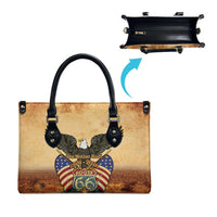 Route 66 Highway United States Leather Bag Mother Road Happy 100th Anniversary Proud - Wonder Print Shop