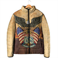 Route 66 Highway United States Padded Jacket Mother Road Happy 100th Anniversary Proud - Wonder Print Shop