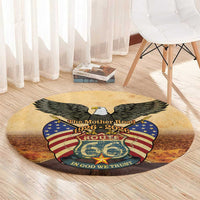 Route 66 Highway United States Round Carpet Mother Road Happy 100th Anniversary Proud - Wonder Print Shop