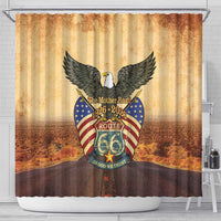 Route 66 Highway United States Shower Curtain Mother Road Happy 100th Anniversary Proud - Wonder Print Shop