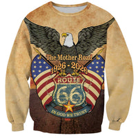 Route 66 Highway United States Sweatshirt Mother Road Happy 100th Anniversary Proud - Wonder Print Shop
