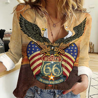 Route 66 Highway United States Women Casual Shirt Mother Road Happy 100th Anniversary Proud - Wonder Print Shop