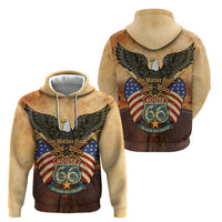 Route 66 Highway United States Zip Hoodie Mother Road Happy 100th Anniversary Proud - Wonder Print Shop