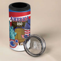 United States 4th Of July 4 in 1 Can Cooler Tumbler 250th Anniversary Liberty Bell - Wonder Print Shop