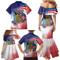 United States 4th Of July Family Matching Mermaid Dress and Hawaiian Shirt 250th Anniversary Liberty Bell - Wonder Print Shop