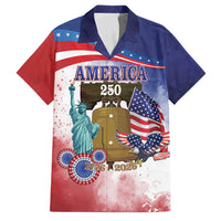 United States 4th Of July Family Matching Off The Shoulder Long Sleeve Dress and Hawaiian Shirt 250th Anniversary Liberty Bell - Wonder Print Shop