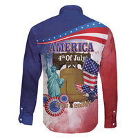 United States 4th Of July Family Matching Off Shoulder Short Dress and Hawaiian Shirt 250th Anniversary Liberty Bell - Wonder Print Shop