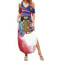 United States 4th Of July Family Matching Summer Maxi Dress and Hawaiian Shirt 250th Anniversary Liberty Bell - Wonder Print Shop