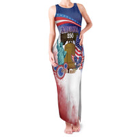 United States 4th Of July Family Matching Tank Maxi Dress and Hawaiian Shirt 250th Anniversary Liberty Bell - Wonder Print Shop