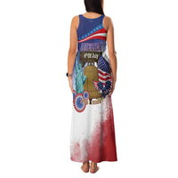 United States 4th Of July Family Matching Tank Maxi Dress and Hawaiian Shirt 250th Anniversary Liberty Bell - Wonder Print Shop