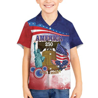 United States 4th Of July Family Matching Tank Maxi Dress and Hawaiian Shirt 250th Anniversary Liberty Bell - Wonder Print Shop
