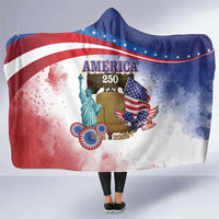 United States 4th Of July Hooded Blanket 250th Anniversary Liberty Bell - Wonder Print Shop