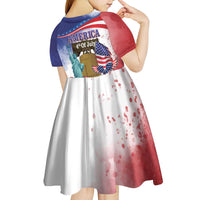 United States 4th Of July Kid Short Sleeve Dress 250th Anniversary Liberty Bell - Wonder Print Shop