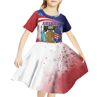 United States 4th Of July Kid Short Sleeve Dress 250th Anniversary Liberty Bell - Wonder Print Shop