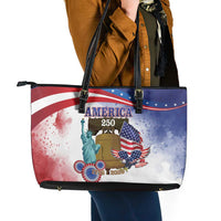 United States 4th Of July Leather Tote Bag 250th Anniversary Liberty Bell - Wonder Print Shop