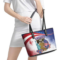 United States 4th Of July Leather Tote Bag 250th Anniversary Liberty Bell - Wonder Print Shop