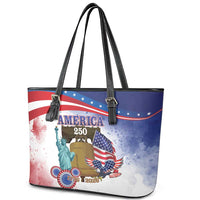 United States 4th Of July Leather Tote Bag 250th Anniversary Liberty Bell - Wonder Print Shop
