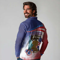 United States 4th Of July Long Sleeve Polo Shirt 250th Anniversary Liberty Bell - Wonder Print Shop