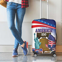 United States 4th Of July Luggage Cover 250th Anniversary Liberty Bell - Wonder Print Shop