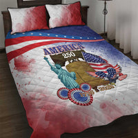 United States 4th Of July Quilt Bed Set 250th Anniversary Liberty Bell - Wonder Print Shop