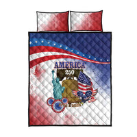 United States 4th Of July Quilt Bed Set 250th Anniversary Liberty Bell - Wonder Print Shop