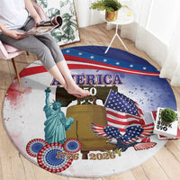 United States 4th Of July Round Carpet 250th Anniversary Liberty Bell - Wonder Print Shop