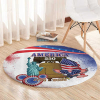 United States 4th Of July Round Carpet 250th Anniversary Liberty Bell - Wonder Print Shop