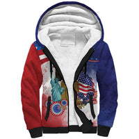 United States 4th Of July Sherpa Hoodie 250th Anniversary Liberty Bell - Wonder Print Shop
